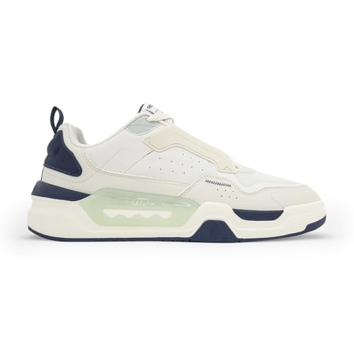 Image of Red Tape Men's Sneakers White Blue Pu Mesh TPU Round Toe Lace-Up