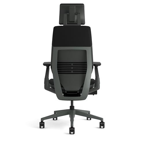 Image of Steelcase Gesture Ergonomic Office Chair with 360 Armrests, 3D Live Back Lumbar Support, Adjustable Headrest, Onyx Black, 66 x 62.5 x 107 cm