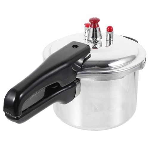 DOITOOL Aluminum Pressure Cooker 16cm/6.3inch Bottom Mini Pressure Cooker for Gas Stove Induction Cooker, Silver