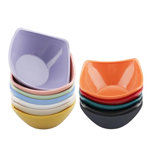 Hocadrv Juego de 12 cuencos de cerámica para salsa