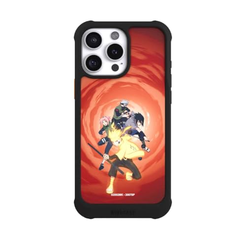Coque iPhone 16 Pro Max antichoc MagSafe noire Naruto protection Sasuke Sakura