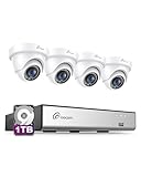 Loocam Home Security Camera System Wired, AI Human/Vehicle Detection, 2MP HD 1920TVL Surveillance DVR Kits Dome Cameras Indoor Outdoor, H.265+ 8CH DVR & 1TB HDD, Smart Playback, Remote Access