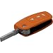 Produktbild PhoneNatic Silikon Schlüssel Hülle kompatibel mit der Ford Focus/Fusion/S-Max 3-Tasten Fernbedienung in orange Klappschlüssel 3-Key