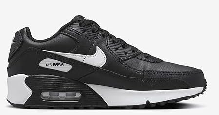 Nike Air Max 90 Big Kids' Shoes (HF6358-002, Black/Black/White) Size 72
