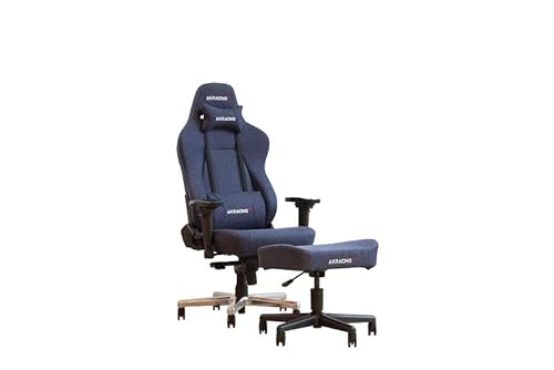 AKRacing Premium Denim+AKRacing Footrest Denim(ヘッドレスト・ランバーサポート付き)