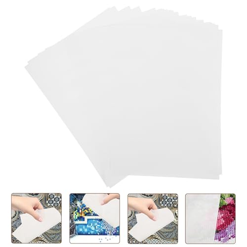 Papel protector blanco de doble cara antiadherente para arte y gemas, 30 uds 8