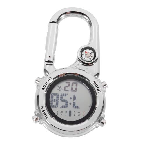 Montre Automatique Mousqueton en Acier Inoxydable Argenté pour Extérieur