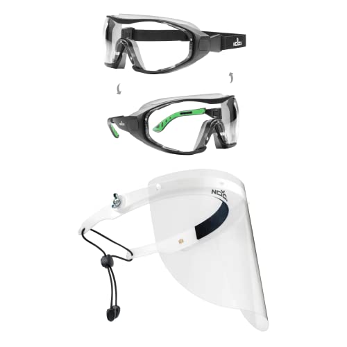 NoCry Flip Up Face Shield & Hybrid Goggles