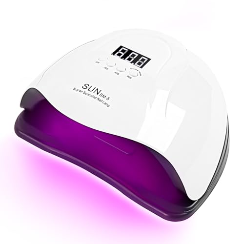CHENYIYI 280W Profesional Secador de Uñas Nail dryer Profesional Lámpara LED Ultravioleta Con Pantalla LCD y Sensor Automático Von 4 Temporizadores para Manicura/Pedicure Nail Art Hogar el Salón