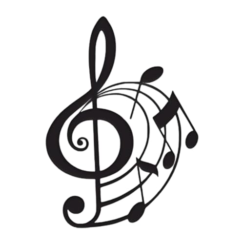 Music Note Metal Wall Art - Notas musicales decoración de pared de metal, notas musicales negras Escultura mural | Pared temática musical suspendida, obras de arte de música metal, regalo de músicos
