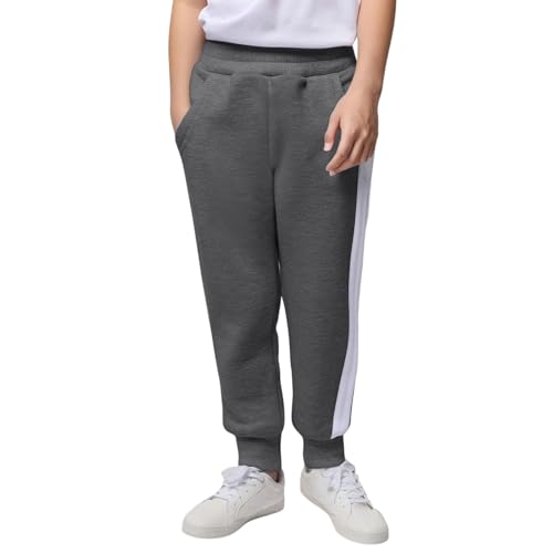 Jogger Sweatpants for Boys Elastic Waist Athletic Track Pants Casual Workout Pull On Trousers Fall Winter Open Bottoms