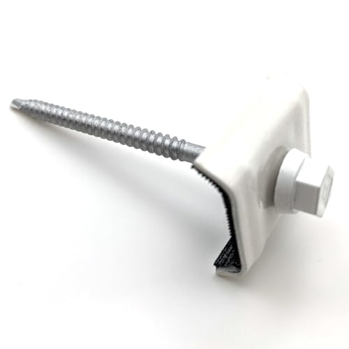 Vis pour bac acier anti-infiltration cavalier 6,3x100 mm blanc pur RAL 9010 contre les fuites