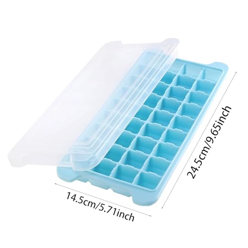 Molde para cubos de hielo con tapa plástico rosa miniatura 3