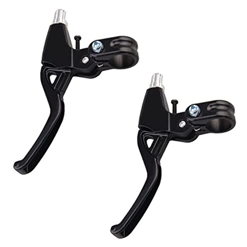 Peakpet 1 par de palancas de freno de bicicleta para niños bicicleta de montaña de carretera, diámetro de mango de 22 mm (negro) Cover