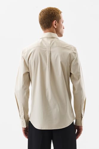 Image of SNITCH Men's Casual Shirt | Slim Fit Full Sleeve Classic Collar Solid Pattern | Premium Cotton Blend & Breathable Fabric for Everyday & Semi-Formal Wear