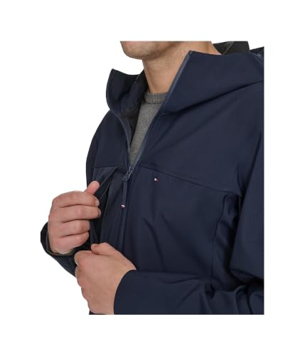 Image of Tommy Hilfiger Mens Soft Shell Hooded Raincoat