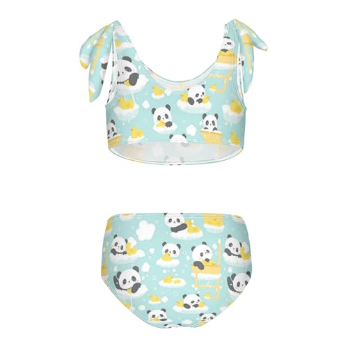 Wusikd Cute Panda Girls Swimsuits Two Piece Duck Swimwear Bikini Set for for Girls Size 3T2