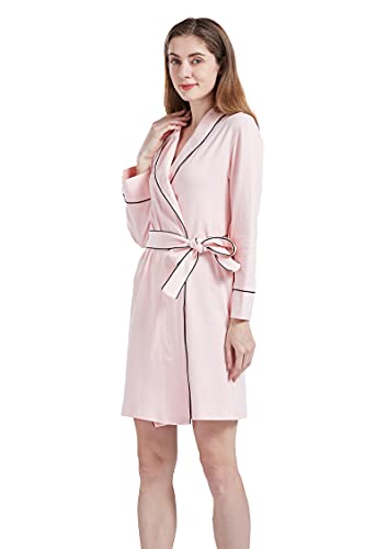 Peignoir en coton doux pour femme avec col en V | Loungewear chic