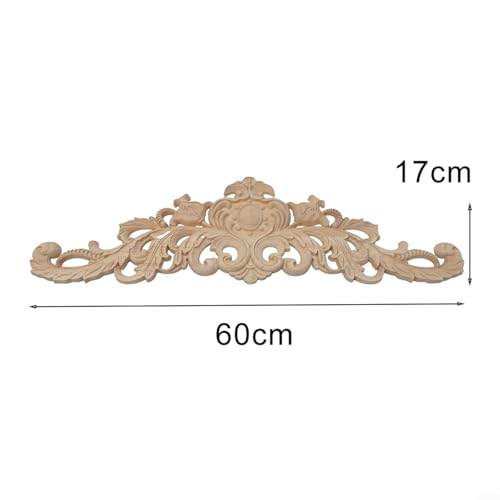 Moulage de fleurs en bois sculpté main pour une décoration chic 40x12cm - 6