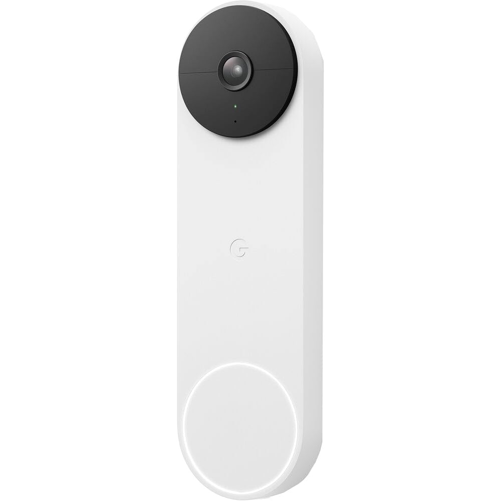 Google Nest Wi-Fi Video Smart Doorbell Camera (Battery Operated) - White (Renewed)