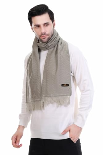 Image of Pick Ur Needs Premium Men's Warm And Stylish Woolen Muffler With Solid Color Plain Design And Stylish Tussles Ends Muffler For Men
