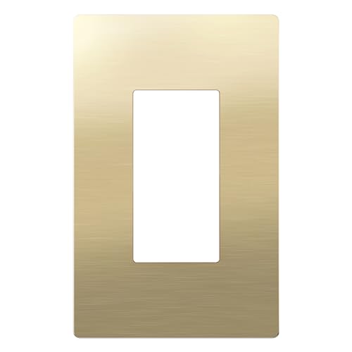 LIDER Screwless Metal-Surface Wall Plate, Decorator Switch Cover, Temperature and Impact Resistant...