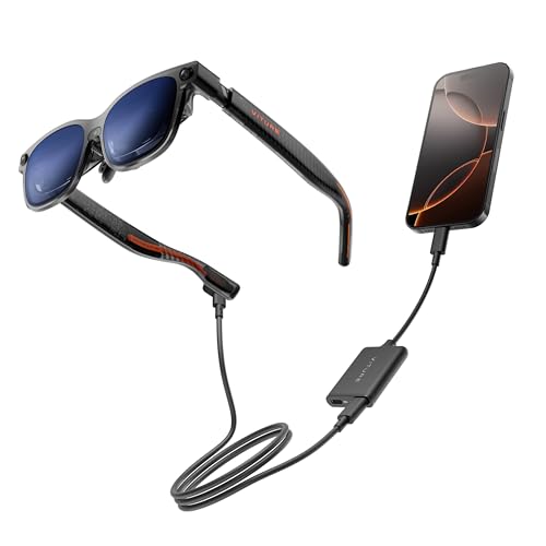 VITURE Luma Ultra Gafas XR & USB-C XR Adapter Pro Bundle para iPhone 17/16/15, Multi-Pantalla, Vídeo Espacial & VR, 3D Inmersivo con 1 Clic, 3Dof Mejorado, Juega/Trabaja Mientras Cargas