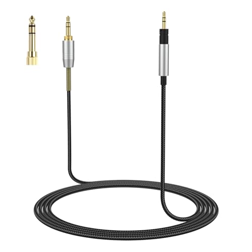 Zosvoses Momentum 4 Cable Compatible with Sennheiser Momentum 4/3/2.0, HD1 On-Ear, HD 400S/450BT, PXC 550/550-II, ACCENTUM Plus Headphones, 3.5mm Audio Cable Headset with 6.35mm Adapter, 6.6ft