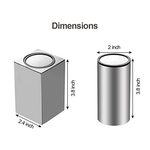 MOLFUJ Automatic Toothpick Holder Stainless Steel, Metal Toothpick Dispenser Bottle Click Open, Modern Storage Holder for Bamboo Toothpick - Cylinder - Thumbnail 5