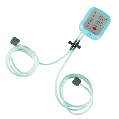 Oxxggkao Oxigenadores USB eficientes para acuarios pequeños, aireadores de oxígeno silenciosos, portátiles y silenciosos, bombas de aire en miniatura recargables por USB, para camping, peceras