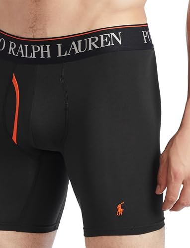 Image of POLO RALPH LAUREN Men's Underwear Boxer Briefs Pack, 3-Pack, 4D Flex Cooling Microfiber Underwear, Wicking Boxer Briefs