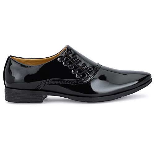 Image of GAUTAMFIT Men's Formal Classic Derby Lace-Up Formal Shoes for Office, Party,Wedding | Dress Shoes | Extra Cushioning Insole | Lightweight & Comfortable Stylish Shoes