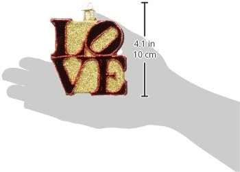 Miniatura 6 de Old World Christmas Adornos de cristal soplado de corazón para árbol de Navidad