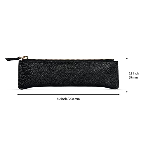 Londo Zippered Genuine Leather Pen And Pencil Case Cosmetic Pouch #TOP2