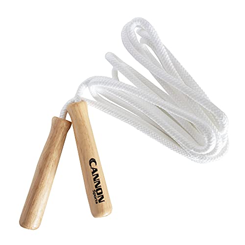 Cannon-Sports-White-Jump-Ropes-with-Wooden-Handles-Braided-Polyester-for-Fitness-Exercise-Home-Gym
