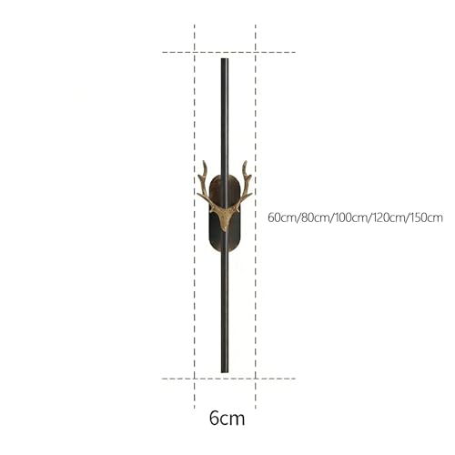 Aplique de pared LED regulable negro y oro de 60cm con mando para dormitorio 6