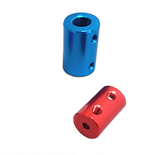 Aluminium Stijve Koppeling, Lichtblauw 8mm tot 8mm Schacht Stijve Koppeling Connectors Slijtvaste Koppelingen, 14x25mm, 2 Stks - Afbeelding 4