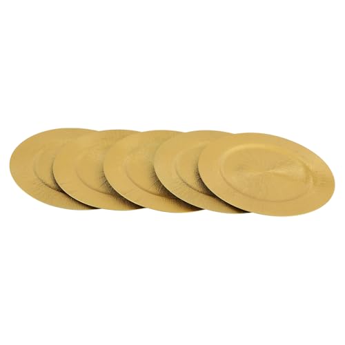 100 Pack Platos Dorados Recargables Redondos 13 Pulgadas miniatura 6