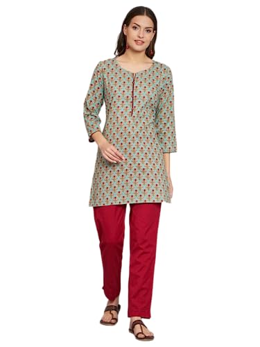 Image of Rapsodia Womens Cotton Floral Printed Short Kurti