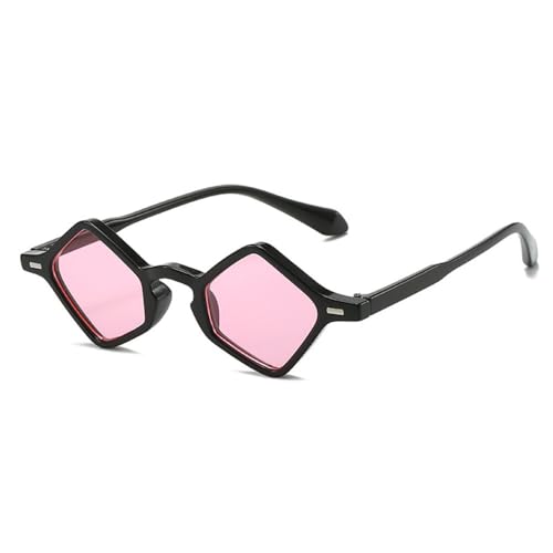Lunettes de soleil carrées polygone de mode aux finitions rivets de qualité