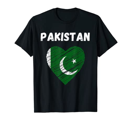 Drapeau Pakistan avec cœur - Drapeau pakistanais T-Shirt