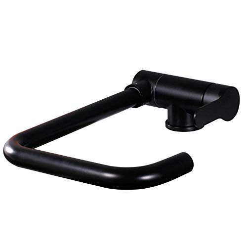 Robinet de cuisine pliant inox noir avec rotation 360 et mitigeur