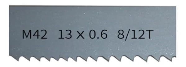 3 hojas de sierra de cinta portátiles bimetálicas M42 de 1140 x 13 mm, hojas de sierra de cinta de 1140 mm, 13, 0,65 mm, 44-7/8", 1/2", 0,025", 10/14 TPI(8 and 12 TPI)