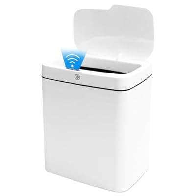 Sayene 4-Gallon Motion Sensor Trash Can Bathroom - Automatic Touchless Bathroom Trash Can with Lid, IPX5 Waterproof, Induction & Vibration Modes - Electric Small Motion Sensor Trash Can for Bathroom