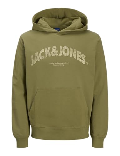 JACK & JONES Sweat Hood Joralmeria Sudadera con Capucha Pls, Cedro, 4XL para Hombre
