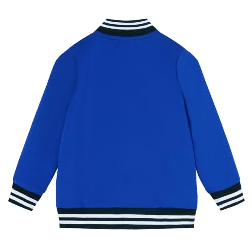 Image of LittleSpring Boys Girls Varsity Baseball Jacket Zip Up Bomber Jacket Thin 2-10Years