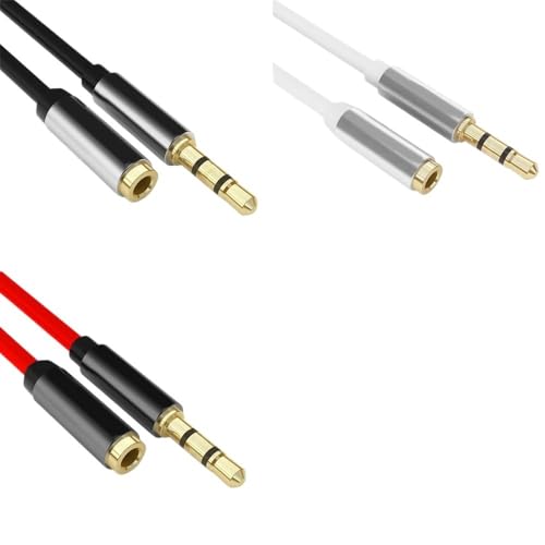 Cable Extensor de Audio Jack 3.5mm Estéreo 1 m Blanco miniatura 7