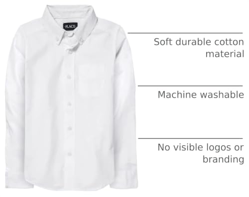 Image of The Children's Place Boys Long Sleeve Oxford Button Down Shirt