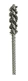 Osborn 56011SP Abrasive Tube Brush, Silicon Carbide Fill Material, 1/2' Diameter, 2' Diameter, 5' Overall Length, 0.187' Stem Diameter, 80 Grit Size