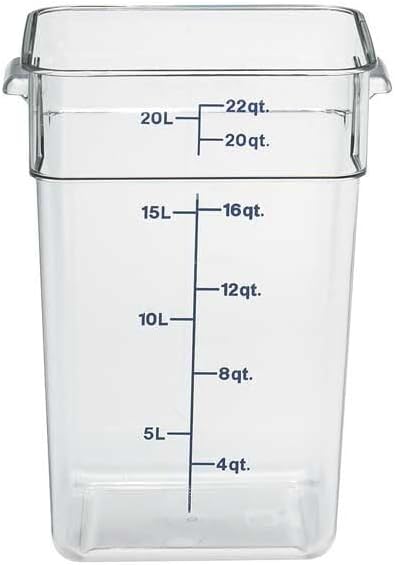 22SFSCW135 Square Container 22 Quart Capacity, Clear
